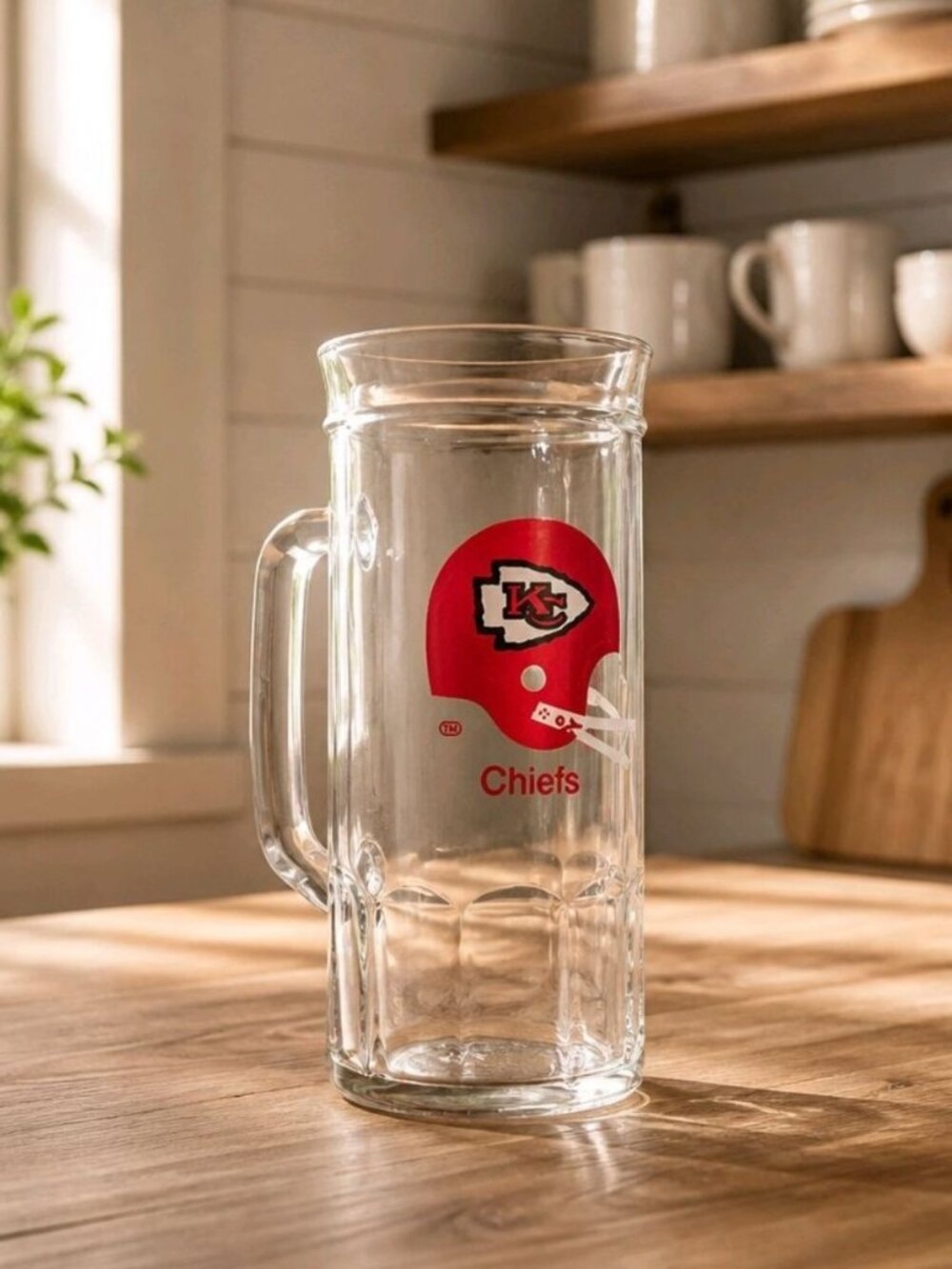 Vintage Fisher Nuts Collectors Kansas City Chiefs Logo Beer Mug